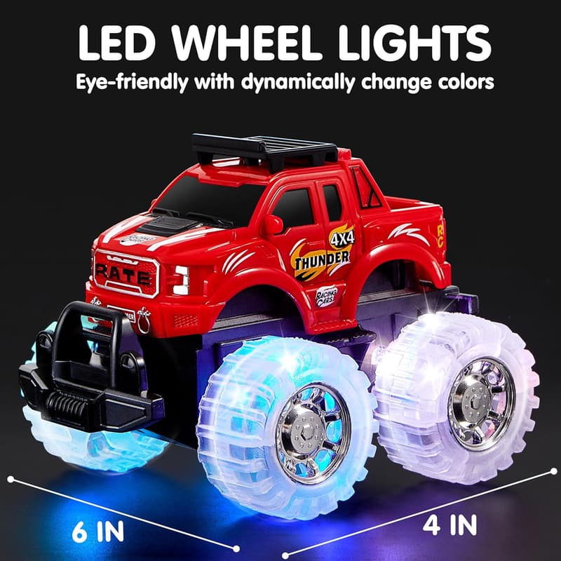 Leuchtende Monstertruck Spielzeuge im 3er Set für Jungen ab 1 Jahr