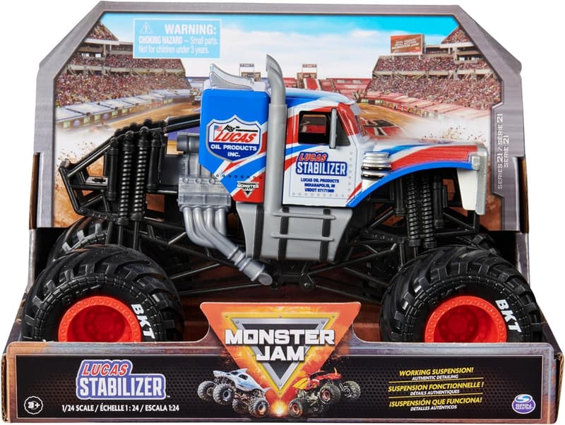 Lucas Stabilizer Monster Truck im Maßstab 1:24 – Detailreiches Spielzeug für Kinder ab 3 Jahren