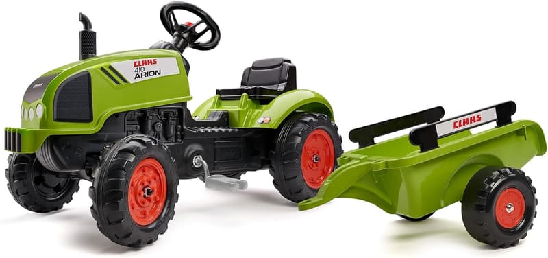 Falk Trettraktor Claas Arion 410 mit Anhänger für Kinder 2-5 Jahre