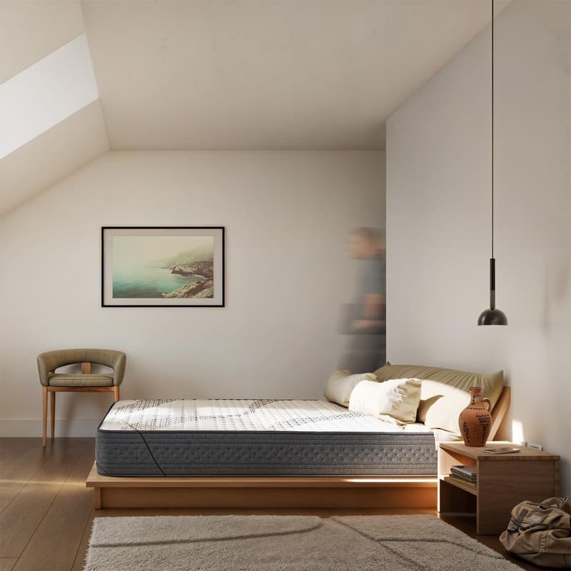 Ergonomische Viskoelastische Matratze mit Lendenwirbelstütze, 200 x 190 cm