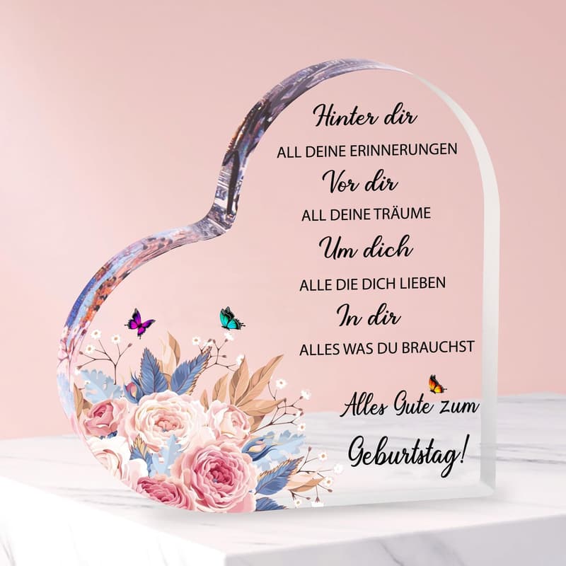 Geburtstagsgeschenk Acrylplakette für Frauen