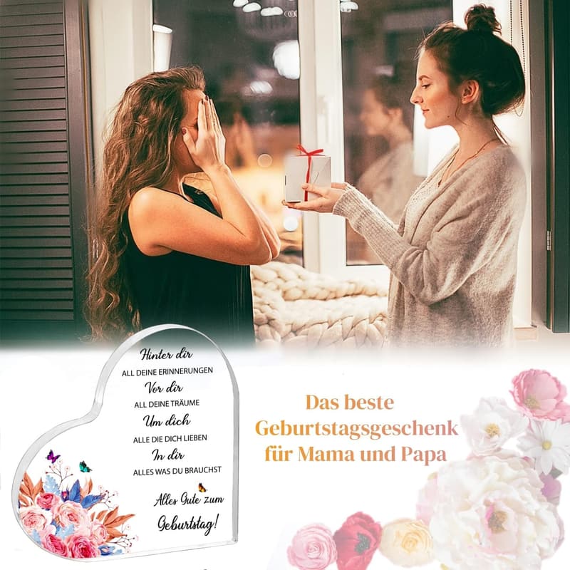 Geburtstagsgeschenk Acrylplakette für Frauen