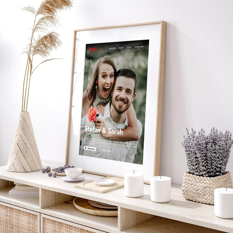 Personalisierte Serien Poster – Ideal als Jahrestagsgeschenk für Paare