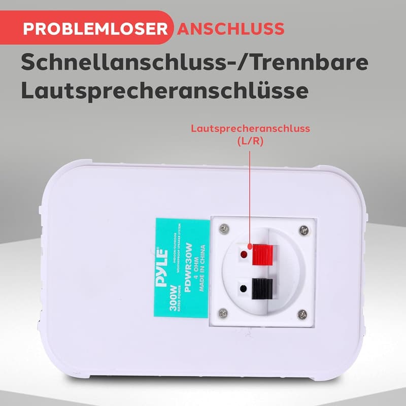 Wasserdichter 2-Wege Lautsprecher für Outdoor & Indoor – 300W, kompakt, robust