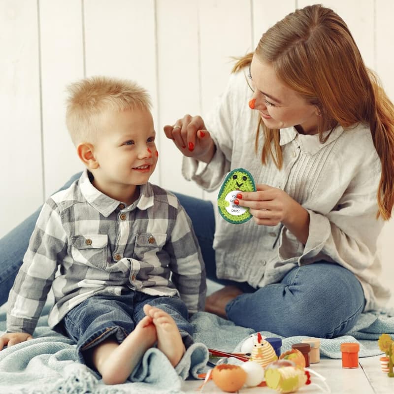 Motivationsgeschenk: Positive Avocado Puppe mit Aufmunterungskarte