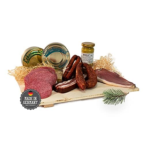 Schwarzwald Geschenkkorb mit 8 Wurstspezialitäten im Leinentäschchen