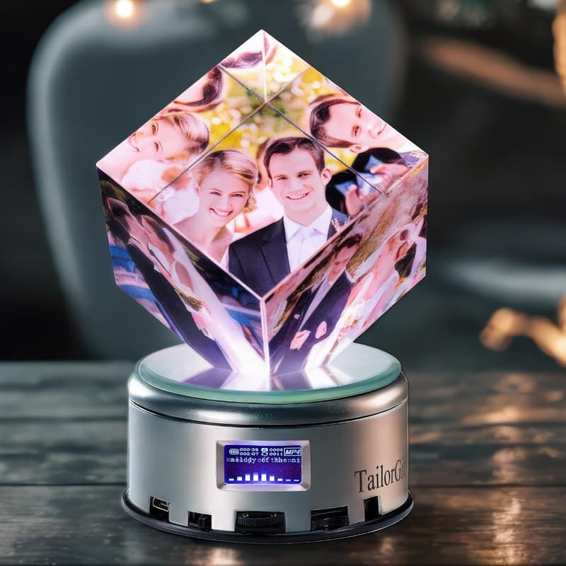 Personalisierter Kristallfotorahmen für Muttertag und Geburtstag