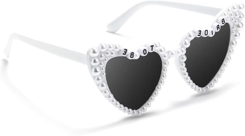 Herzförmige Perlensonnenbrille für Brautaccessoires