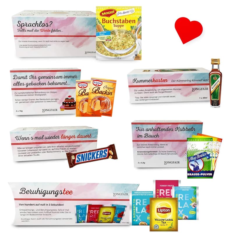 Hochzeitsgeschenk: Witziges 9-teiliges Erste-Hilfe-Set für Paare
