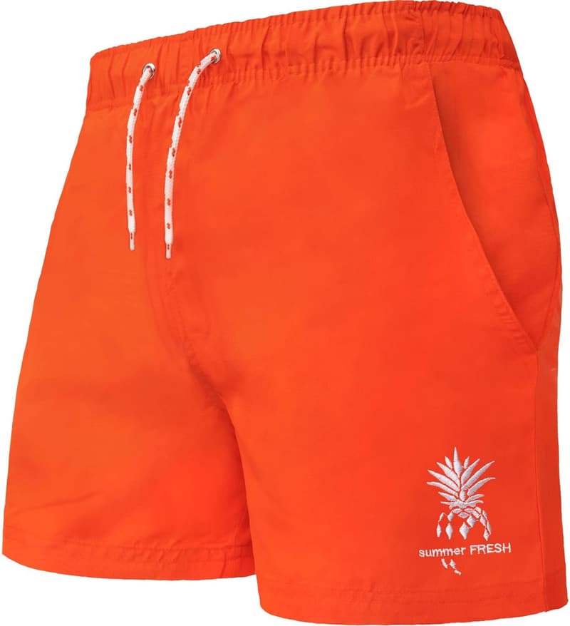 Badeshorts Leon in Orange für den Sommer