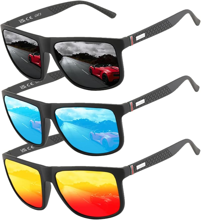 Vintage Sonnenbrille für Herren und Damen mit HD-Pilotobjektiven