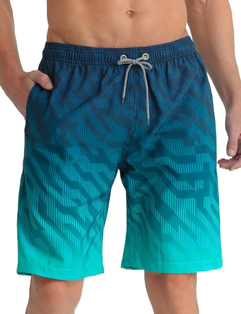 APTRO Herren Badehose Lang Schnelltrocknend mit Innenslip