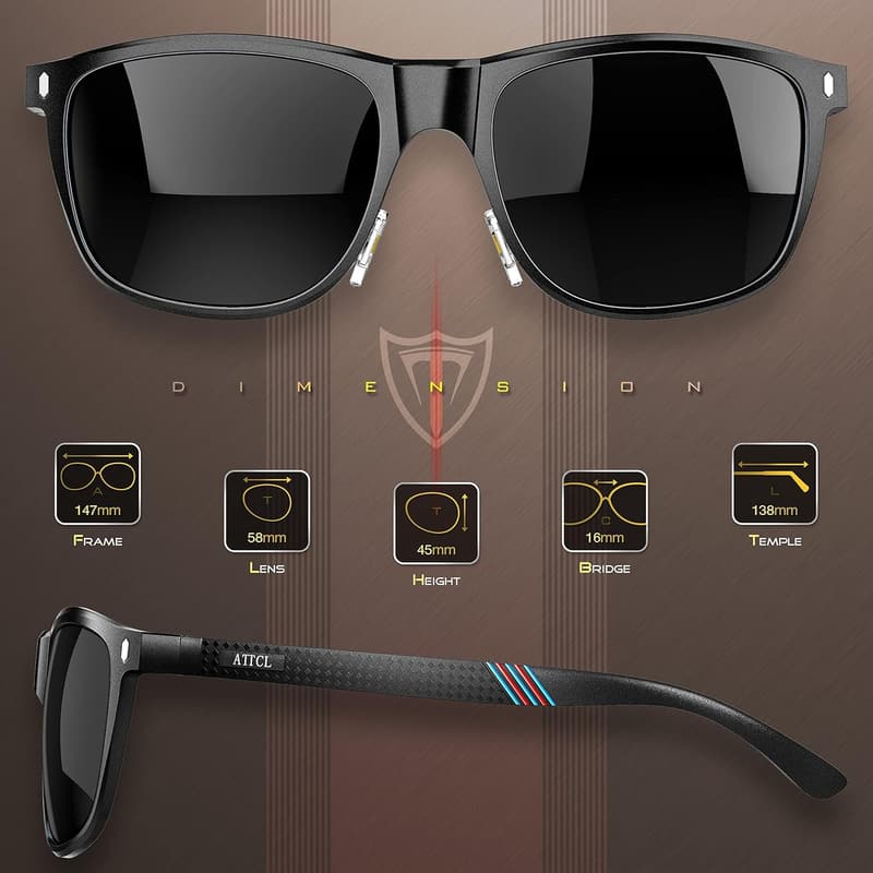 Polarisierte Sportsonnenbrille für Herren mit UV400 Schutz