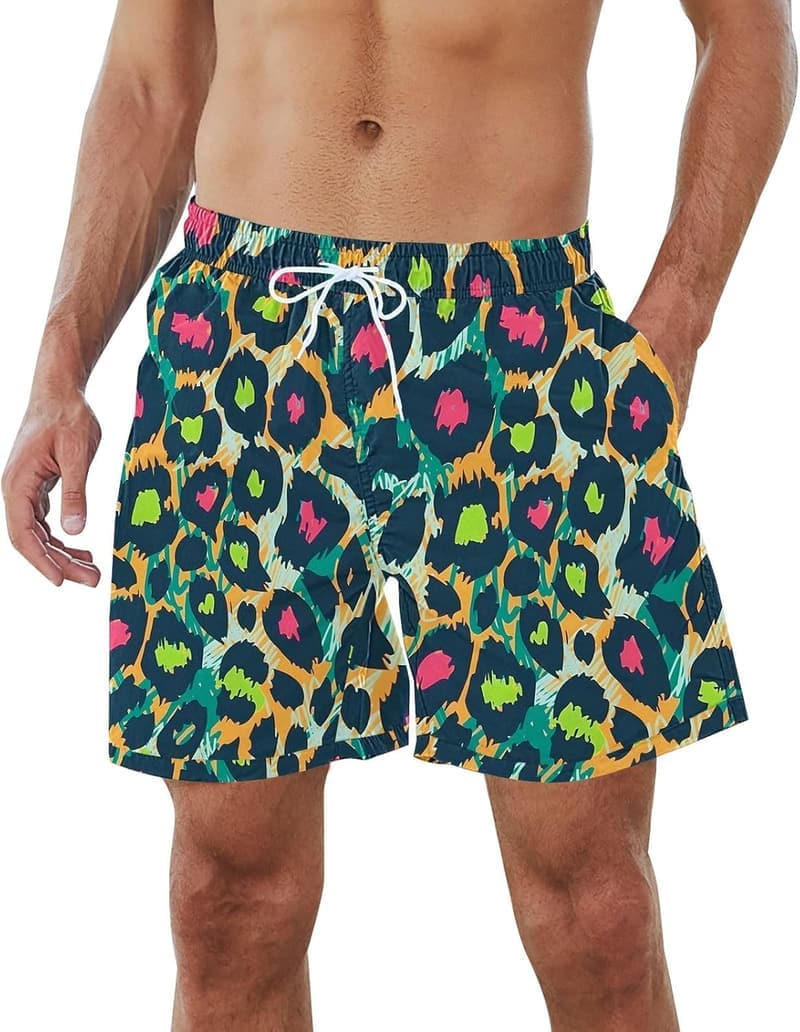 Badehose für Herren – Aufblasbare Badeshorts in Gelb