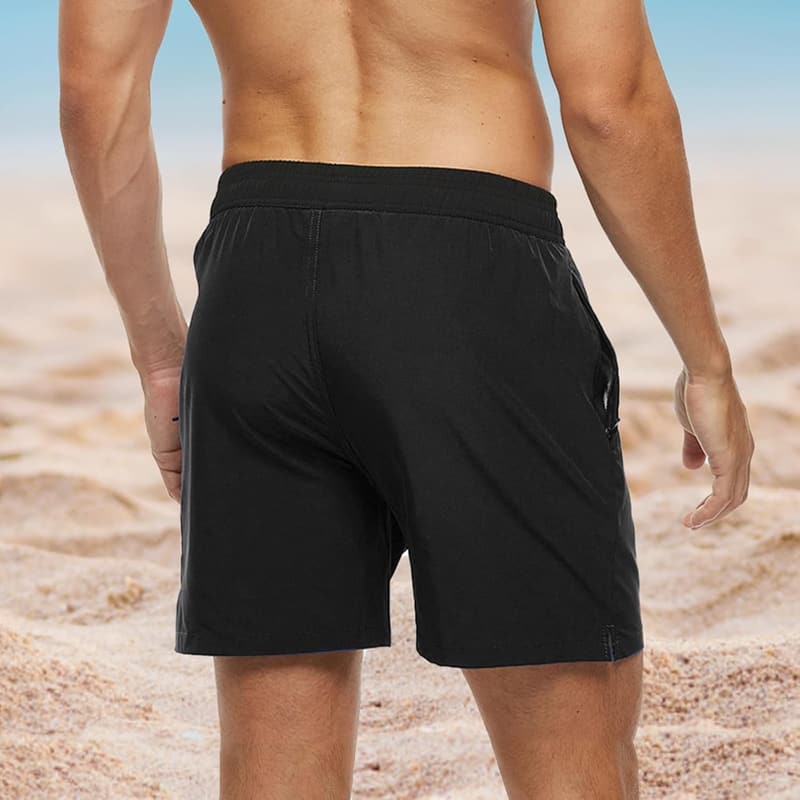Atmungsaktive 2-in-1 Badehose für Herren mit Kompression und Verstellbarem Tunnelzug