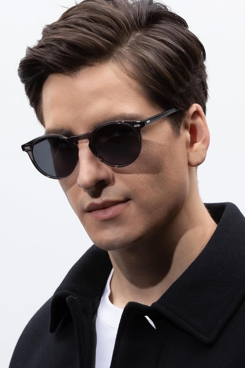 Polarized Retro Rund Sonnenbrille für Herren, UV 400 Acetat-Rahmen