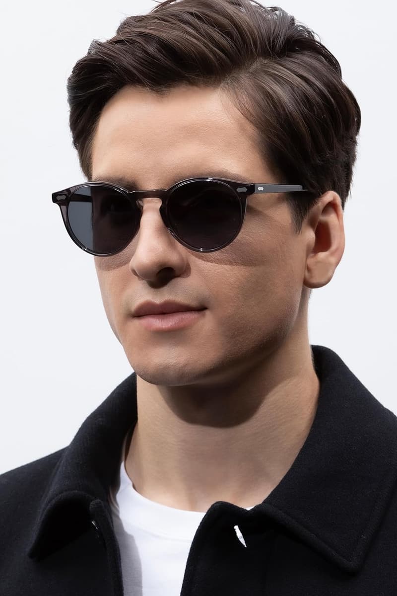 Polarized Retro Rund Sonnenbrille für Herren, UV 400 Acetat-Rahmen