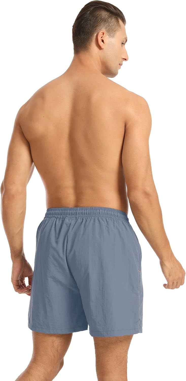 Schnelltrocknende Badeshorts für Herren mit Reißverschluss und Mesh-Futter