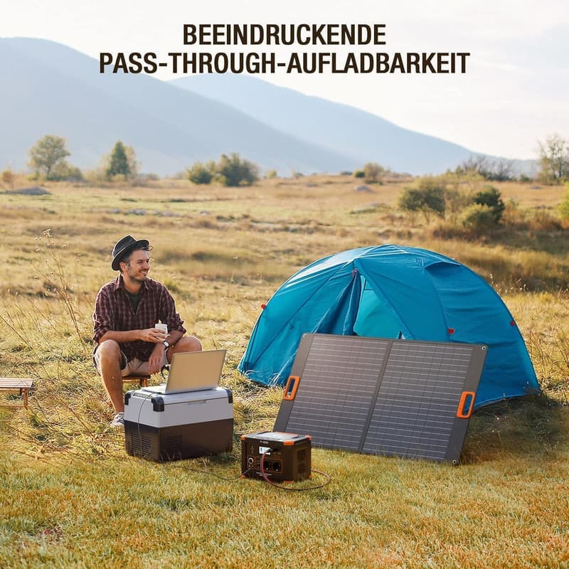 Grecell 500W Powerstation - Geräuschlos & umweltfreundlich für Camping und Notfälle