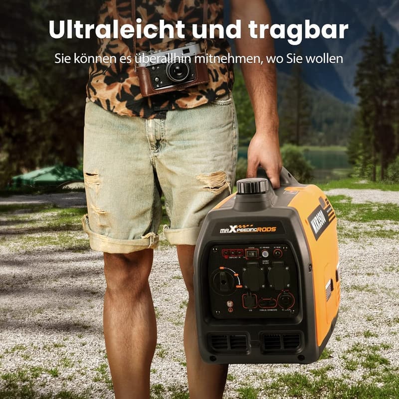 Superleiser 3300W Benzin-Invertergenerator mit USB und 230V für Camping und Baustelle