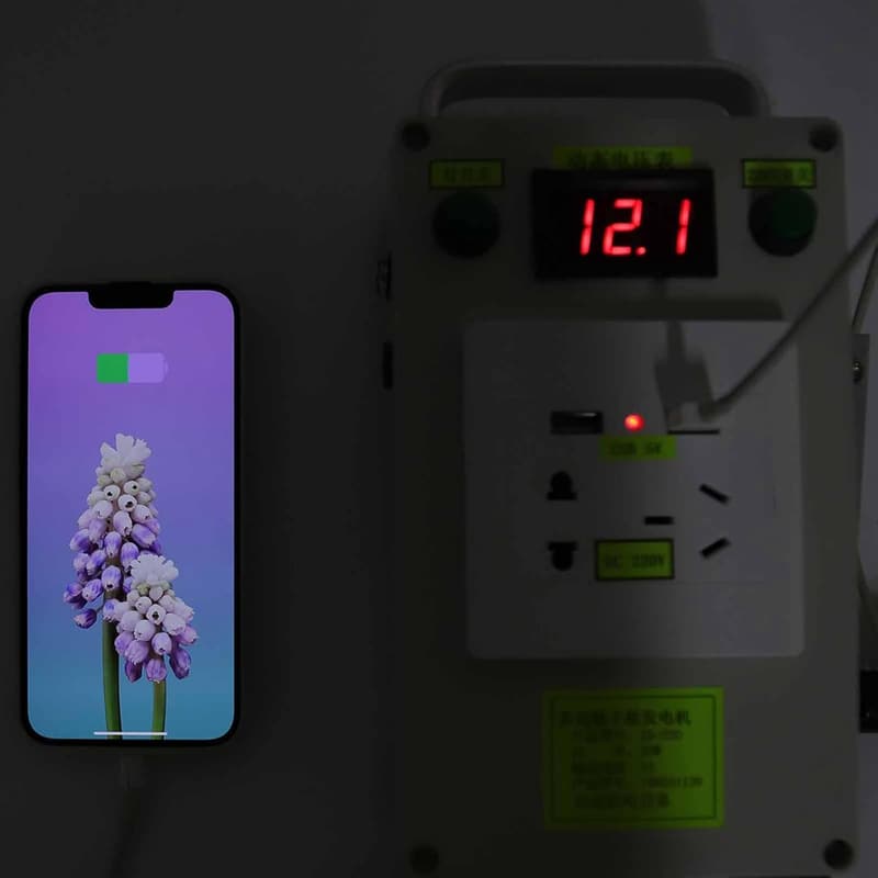 Tragbarer Handkurbel Generator für Notfälle – 220V/12V/5V USB