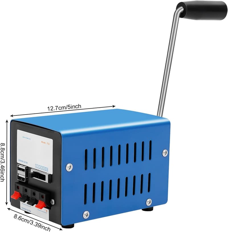 Tragbarer 20W Handkurbelgenerator für Camping und Notfälle