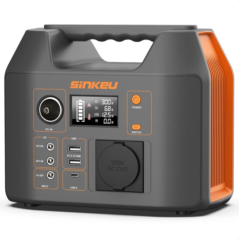 Tragbare Powerstation 296WH mit Solar Generator und 230V AC Steckdose