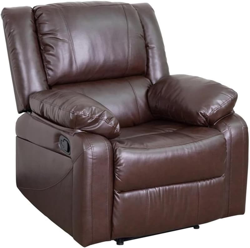 Braune Lederliege Harmony Series von Flash Furniture, 91x94x96 cm