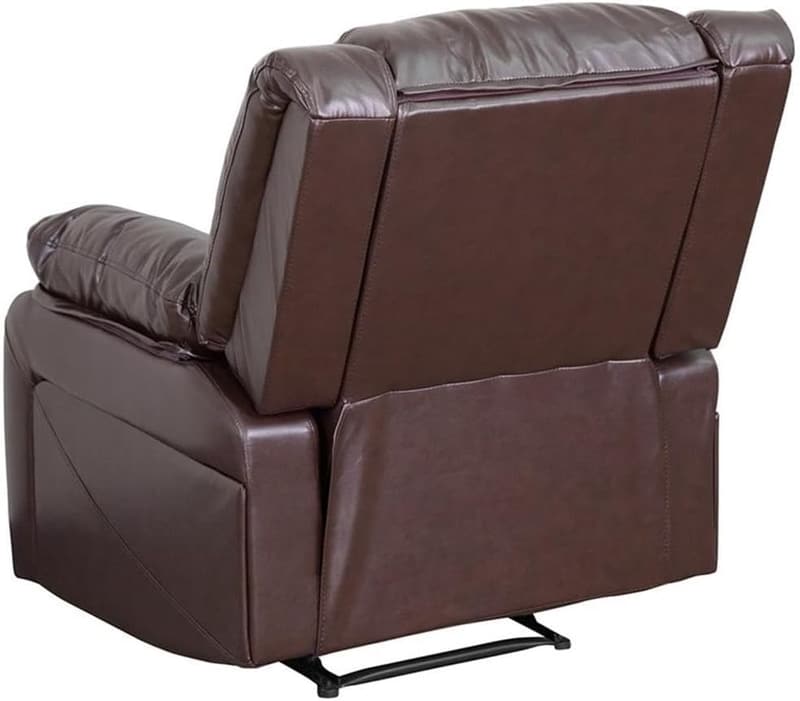 Braune Lederliege Harmony Series von Flash Furniture, 91x94x96 cm