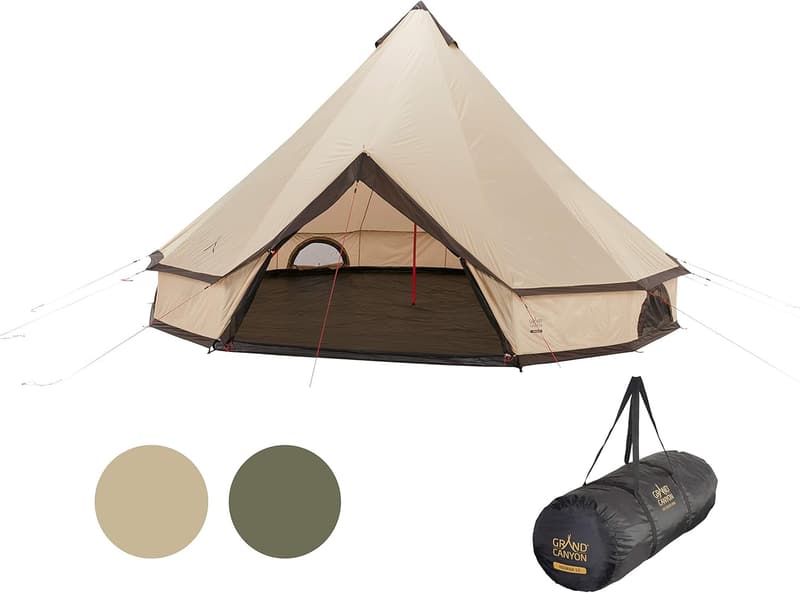 Grand Canyon Indiana Tipi-Zelt für 8 Personen – Wetterfest & einfach aufzubauen
