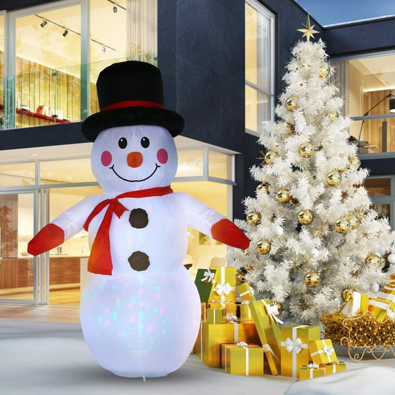 Aufblasbarer Schneemann mit Beleuchtung 120cm für Weihnachtsdeko