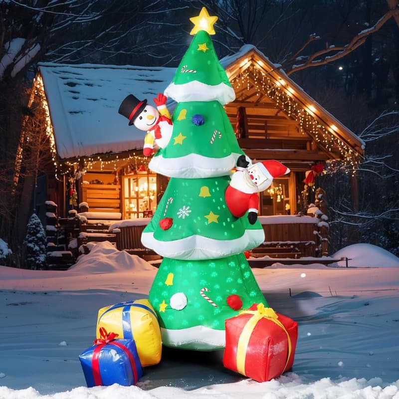 XXL Aufblasbare Weihnachtsdeko mit LED für Garten und Terrasse