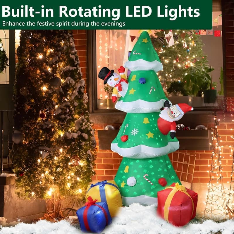 XXL Aufblasbare Weihnachtsdeko mit LED für Garten und Terrasse