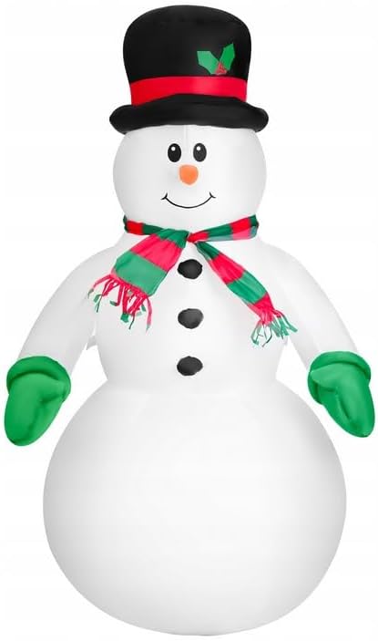 Wetterfester aufblasbarer Schneemann 120 cm mit LED-Beleuchtung