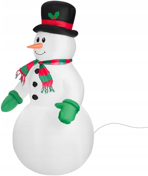 Wetterfester aufblasbarer Schneemann 120 cm mit LED-Beleuchtung