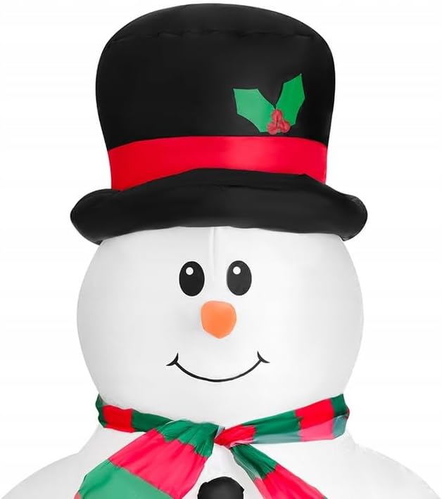 Wetterfester aufblasbarer Schneemann 120 cm mit LED-Beleuchtung