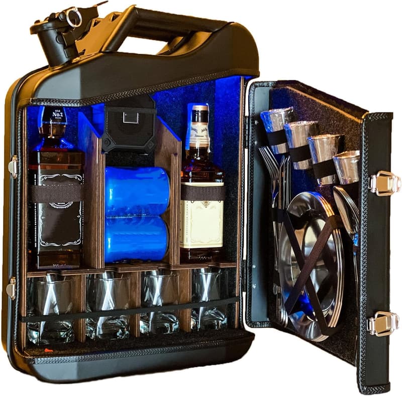 Personalisierbarer Whiskey-Barschrank für Männer, tragbar und klein