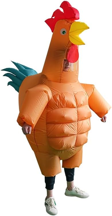 Aufblasbares Hühnerkostüm für Erwachsene - Ideal für Halloween & Partys