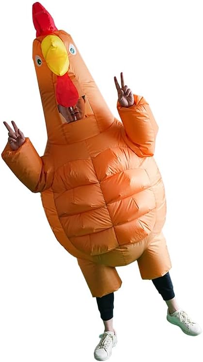 Aufblasbares Hühnerkostüm für Erwachsene - Ideal für Halloween & Partys