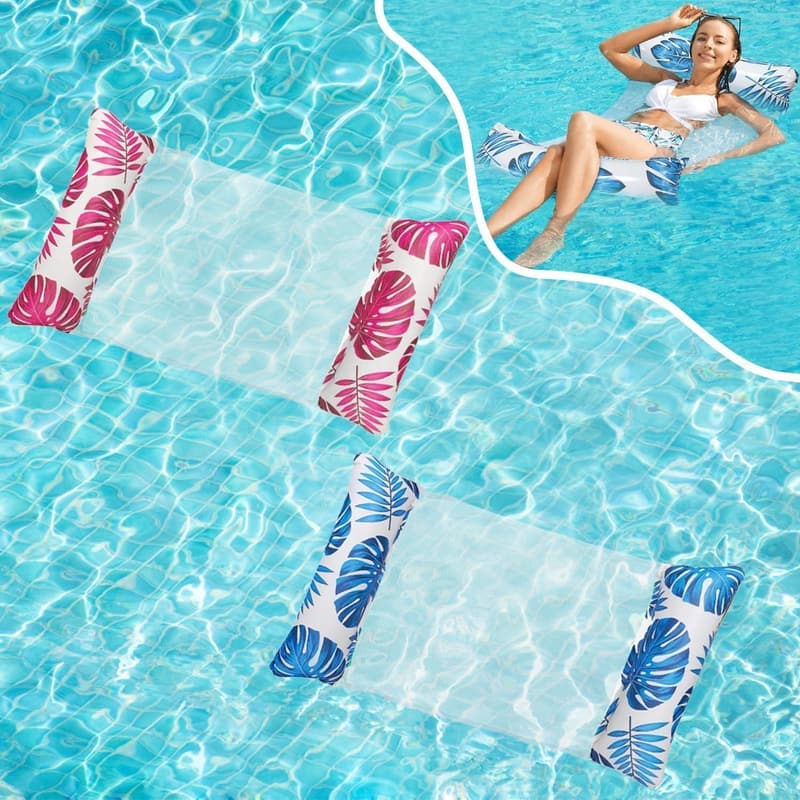 4-in-1 Aufblasbare Wasserhängematte für Erwachsene im 2er Set