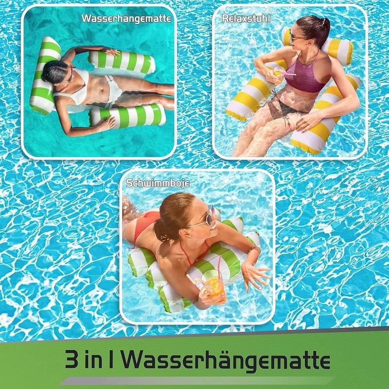 Aufblasbarer Wasserstuhl für den Pool mit Rückenlehne und Armlehnen