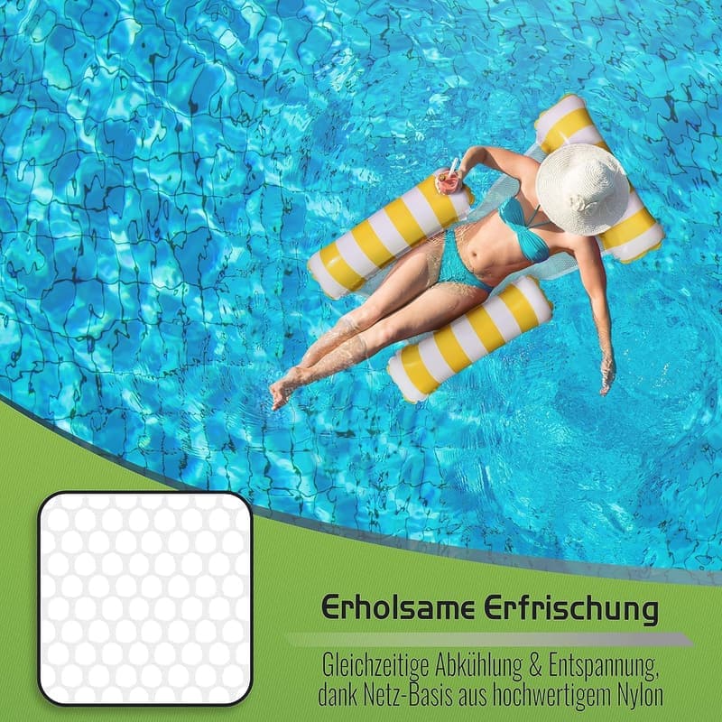 Aufblasbarer Wasserstuhl für den Pool mit Rückenlehne und Armlehnen
