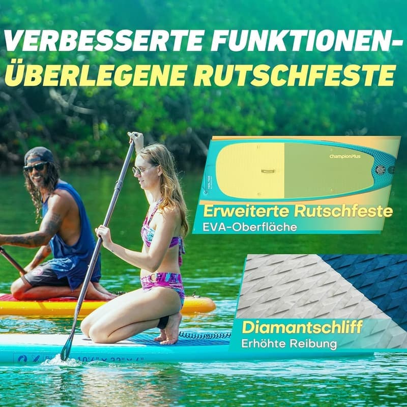 Aufblasbares SUP Board Set mit Paddel und Rucksack, 320 x 81 x 15 cm