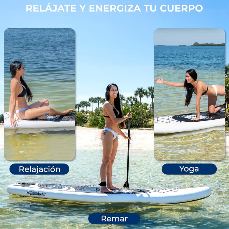 Aufblasbares Stand Up Paddle Board für Erwachsene und Jugendliche, rutschfestes Design, 158,8 kg Belastbarkeit.
