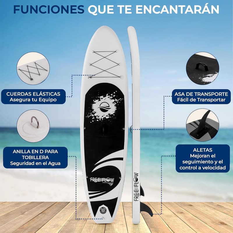 Aufblasbares Stand Up Paddle Board für Erwachsene und Jugendliche, rutschfestes Design, 158,8 kg Belastbarkeit.