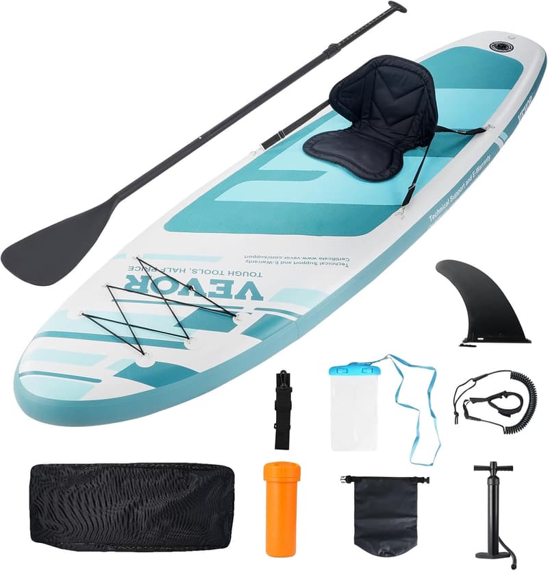 Aufblasbares Stand Up Paddle Board Set für Erwachsene - 305/323/335cm, PVC, inkl. Paddel, Pumpe & Rucksack