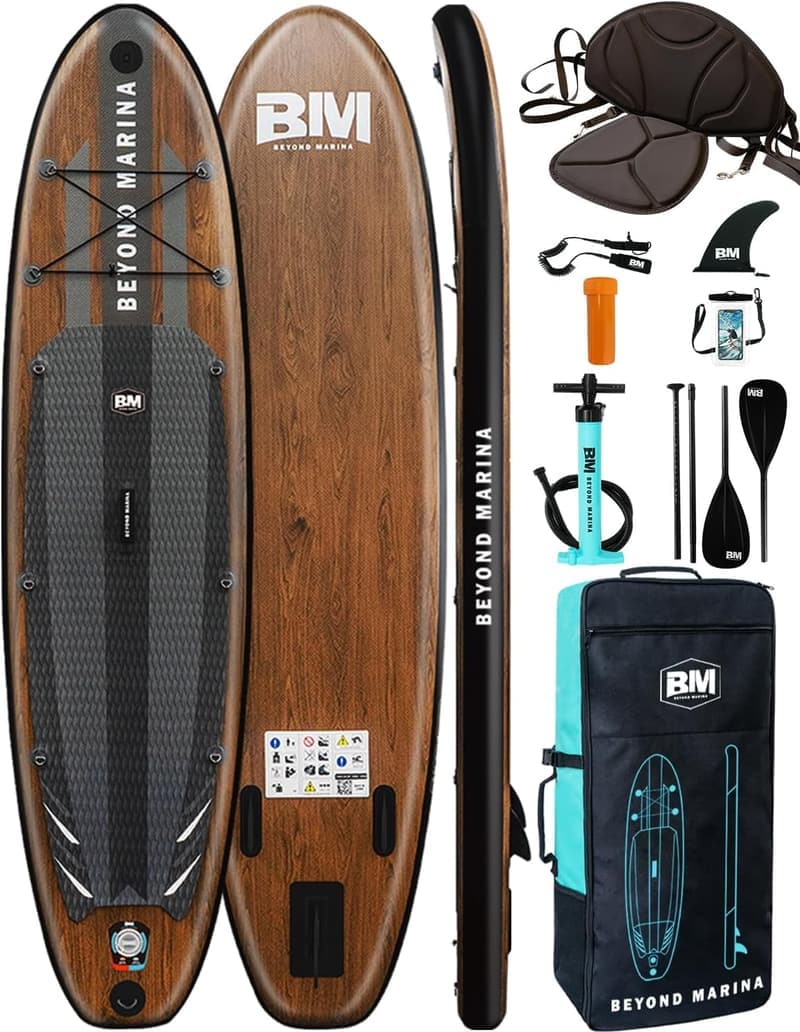 Aufblasbares SUP Board 2-in-1 mit Paddel, Pumpe und Rucksack