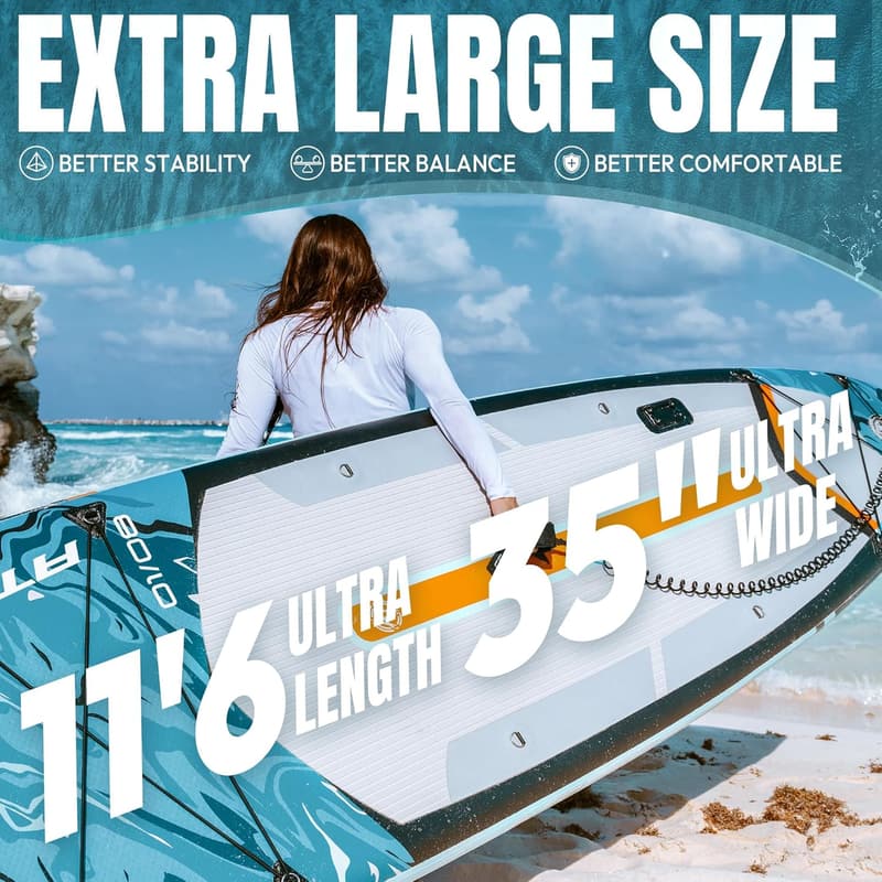 Aufblasbares Stand-Up Paddle Board 350 cm für Erwachsene mit Zubehörset