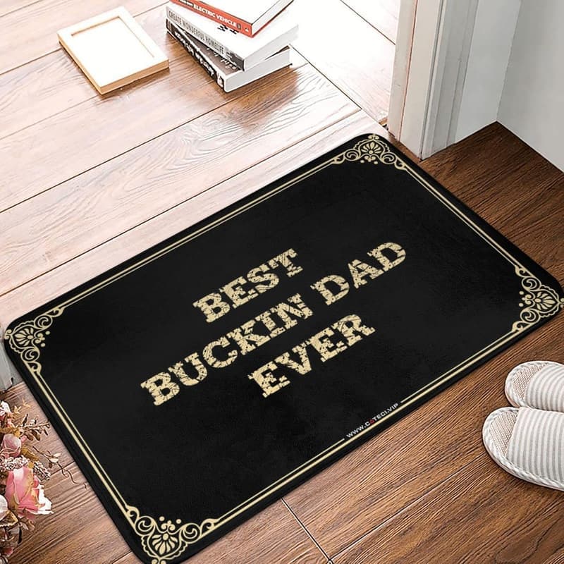 Best Buckin Dad Ever Fußmatte für Männerhöhlen, 50 x 80 cm