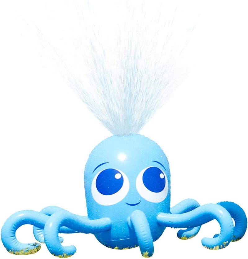 Aufblasbarer Oktopus mit Wassersprinkler für Kinder im Garten